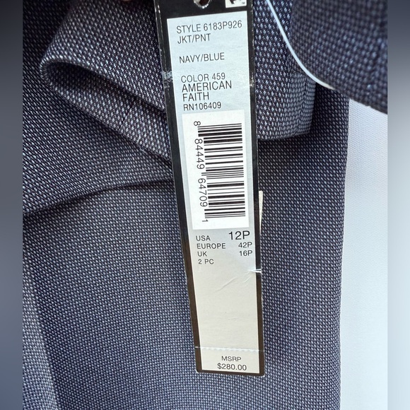 Tahari Arthur S. Levine Women Suit Navy Blue Size12 Petite - Picture 10 of 14